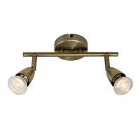 Endon 60999 Amalfi Antique Brass Two Bar Spotlight