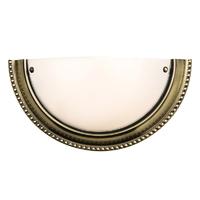 Endon 61237 Atlas Frosted Glass Wall Light in Antique Brass Finish
