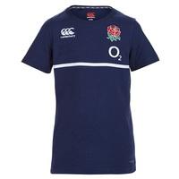 England Rugby Cotton Training T-Shirt - Kids Navy