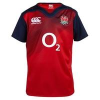 england rugby training short sleeve pro rugby top kids red