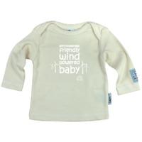 ENVIRONMENTALLY FRIENDLY WIND POWERED BABY NATURAL BABIES ENVELOPE NECK FAIRTRADE LONG SLEEVE T SHIRT