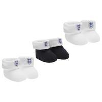 england 3 pack booties baby