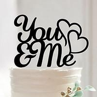 English letters acrylic wedding cake inserted beautiful birthday cake in cake decoration