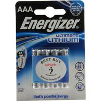Energizer Ultimate Lithium Battery AAA DFB4 Pack of 4