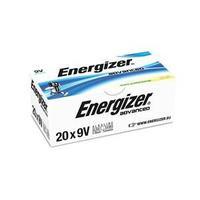 Energizer Advanced (9V) Alkaline Batteries (Pack of 20 Batteries)