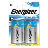 Energizer Advanced (D) Alkaline Batteries (Pack of 2 Batteries)