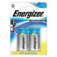 Energizer Advanced (C) Alkaline Batteries (Pack of 2 Batteries)