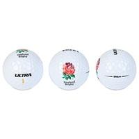 England Golf Ball Set - Pack of 3