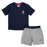 England T-Shirt and Short Pyjamas - Junior