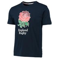 England Classics Collection Rose Print T-Shirt - Navy