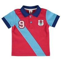 England No 9. Polo Shirt - Red/Blue