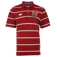 England 1871 Fine Stripe Polo Red