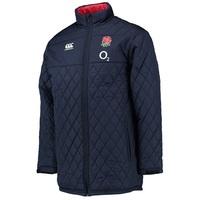 england rugby full length padded jacket navy