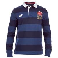 england 1871 long sleeve wide stripe rugby top navy