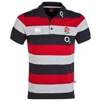 England Stripe Polo Grey