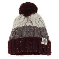 enstone cable knit bobble hat in oxblood rope nep tokyo laundry