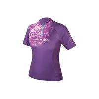 Endura Women\'s Singletrack II Short Sleeve Jersey | Purple - XS