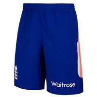 england cricket woven shorts royal blue