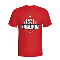 england country logo t shirt red kids