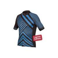 Endura Oblixe Graphic Short Sleeve LTD Jersey | Black/Blue Other - XXL