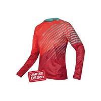 endura womens mt500 print long sleeve ltd t shirt red xs