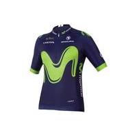 endura movistar team short sleeve jersey 2017 bluegreen m