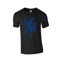 enfield town core logo t shirt black blue kids