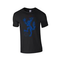 enfield town core logo t shirt black blue