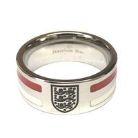 england colour stripe crest band ring stainless steel na