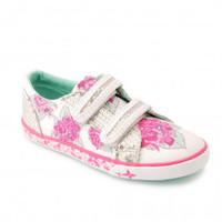 Endless Summer, White Sparkle Girls Riptape Canvas