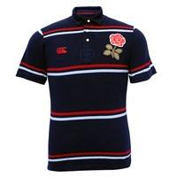 england rugby 1871 short sleeve stripe pique polo navy navy