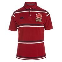 England Rugby 1871 Short Sleeve Stripe Pique Polo, N/A