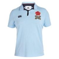 england rugby 1871 short sleeve loop collar pique polo sky blue blue