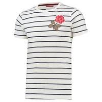 England Rugby 1871 Rose Stripe T-Shirt Cream, Cream