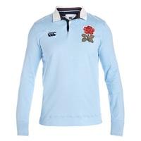 england rugby 1871 long sleeve loop collar rugby jersey sky blue blue