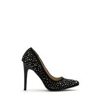 Encrusted Lace Overlay Court Shoes