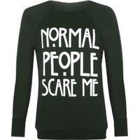 Ena Slogan Sweatshirt - Green