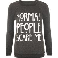 Ena Slogan Sweatshirt - Dark Grey