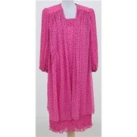 Entente Size:16 pink & navy sheer dress & coat