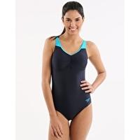 endurance 10 essential clipback one piece navy and blue