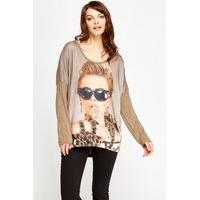 Encrusted Fashion Girl Top