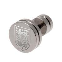 England Round Crest Stud Earring - Single - Stainless Steel