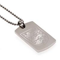 England Crest Dog Tag & Chain - Stainless Steel