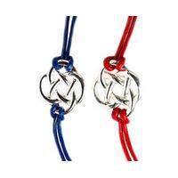 endless knot friendship bracelets 2 buy 2 save 5 blue and red silver p ...