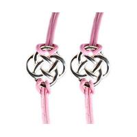 Endless Knot Friendship Bracelets (2) Buy 2 Save £5, Pink x 2, Silver Plated