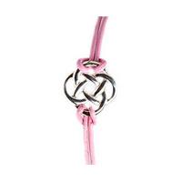 Endless Knot Friendship Bracelets, Pink, Silver Plated