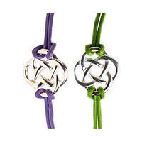 endless knot friendship bracelets 2 buy 2 save 5 purple and green silv ...