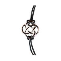 endless knot friendship bracelets black silver plated