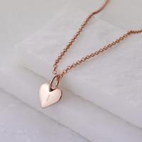 engraved rose gold initial heart necklace