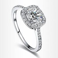 engagement ring love bridal zircon cubic zirconia silver plated gold p ...